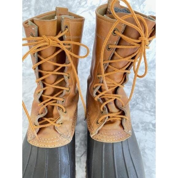 L.L. Bean Maine Hunting Shoes Boots Sz 13M Sherpa Liners Archival Vintage 1960s main image 8
